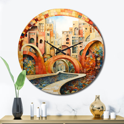 Horloge murale Orange Bridge
