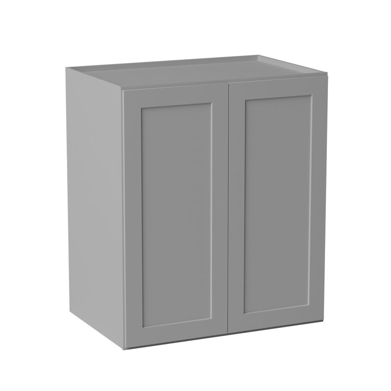 Armoire de cuisine en bois massif prête à assembler, Gris, 42", 36"