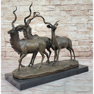 Statue Kudu Antelope Family