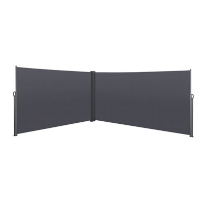 Retractable Side Screen Awning, UV Resistant, Waterproof, Patio Privacy Screen For Garden, Balcony, Courtyard