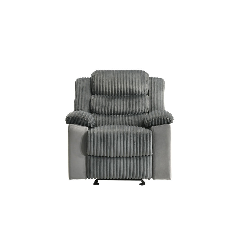 Fauteuil inclinable oscillant en velours côtelé Lesley