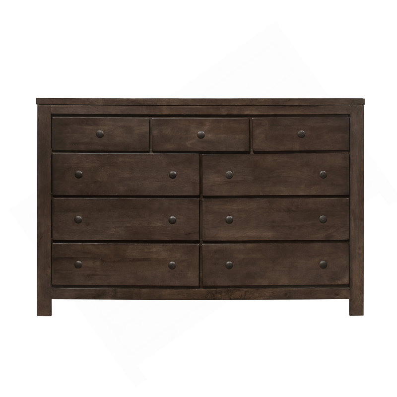 Commode brune à 9 tiroirs