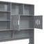 Lit de jour gris en bois avec lit gigogne et rangement-1338774665