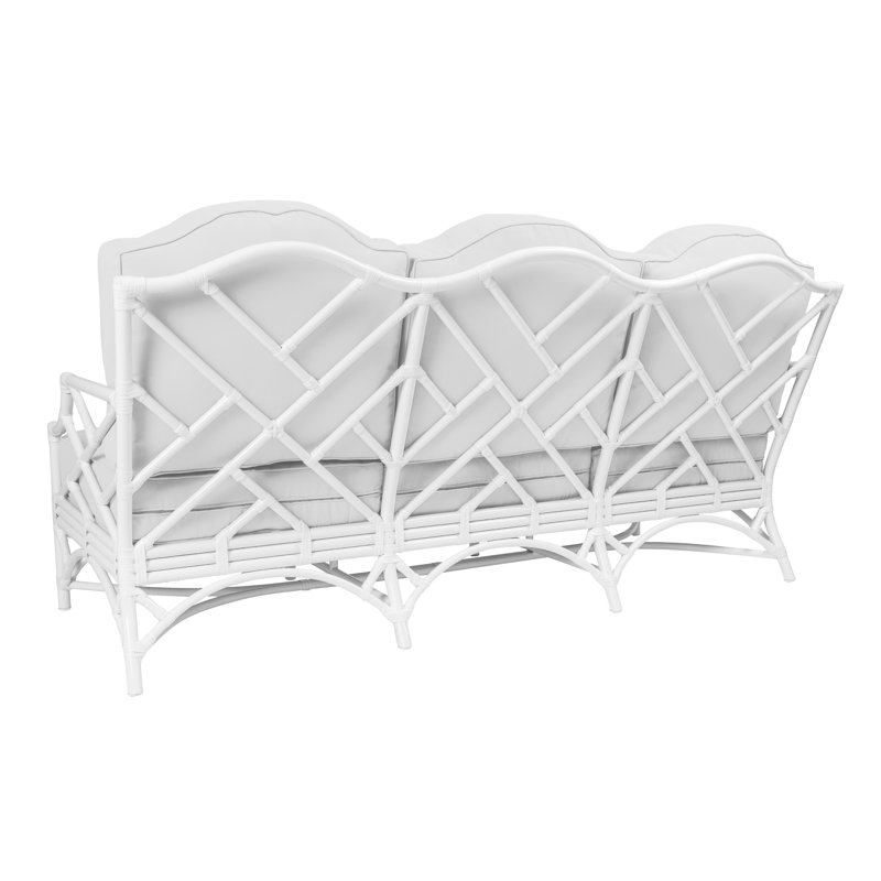 Canapé d'extérieur avec coussins 78 po Chippendale, Sunbrella® blanc