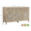 Commode combinée en bois massif à 6 tiroirs Harleen-66425933