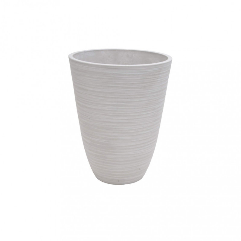 Amirjon Floor Vase 1, 46cm H x 39cm W x 39cm D, White