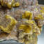 Yellow Fluorite On Calcite from Moscona Mine, Villabona District, Asturias, Spain