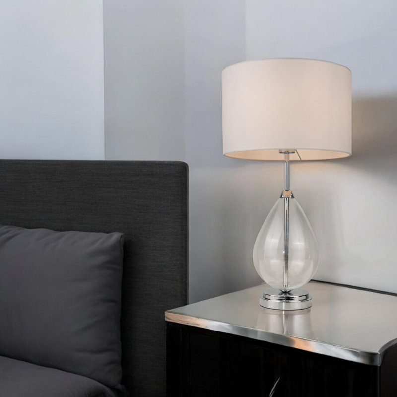 Trishelle Metal Lamp Base Lamp, Silver