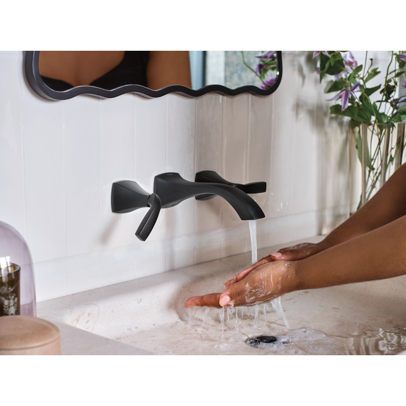 Voss Wall Mounted Bathroom Faucet, Matte Black