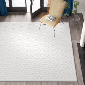 Grimaldo Geometric Ivory Indoor / Outdoor Area Rug