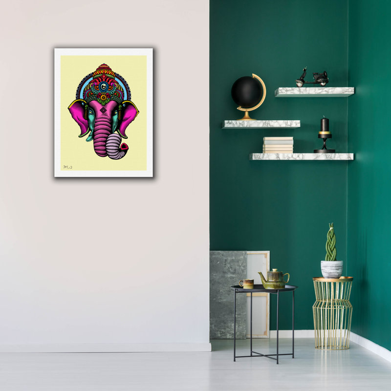 «India» par Mark Ashkenazi, art mural sur toile, H 34 po x l 26 po x P 1,5 po