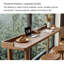 Table de bar moderne en bois massif minimaliste avec bandes de protection des bords-1970511124