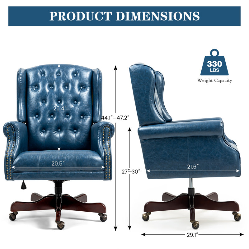 Fauteuil de direction Sharann, Bleu
