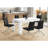 Dining Table, 60" Rectangular, Kitchen, Dining Room, White Laminate, Contemporary, Modern