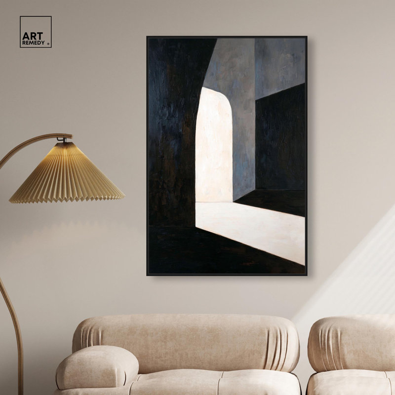 "Inevitable Encounter I", impression sur toile par Art Remedy, cadre noir, 30 x 45, H 46 po x l 31 po, Structure noire