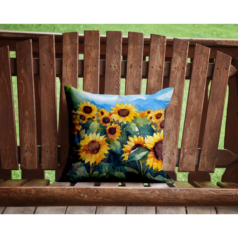  Coussin décoratif intérieur / extérieur en polyester Autre / Sans motif, Carré 14 po