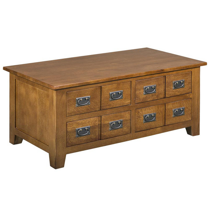 Table basse 8 tiroirs Mission