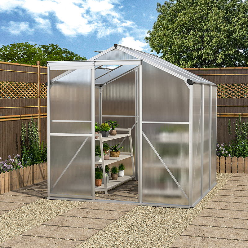 Aizah 6 Ft W x 6 Ft D Greenhouse
