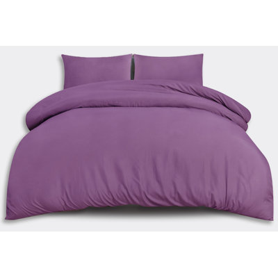 Jermelle Microfiber Solid Colour Duvet Cover with Pillowcases Included