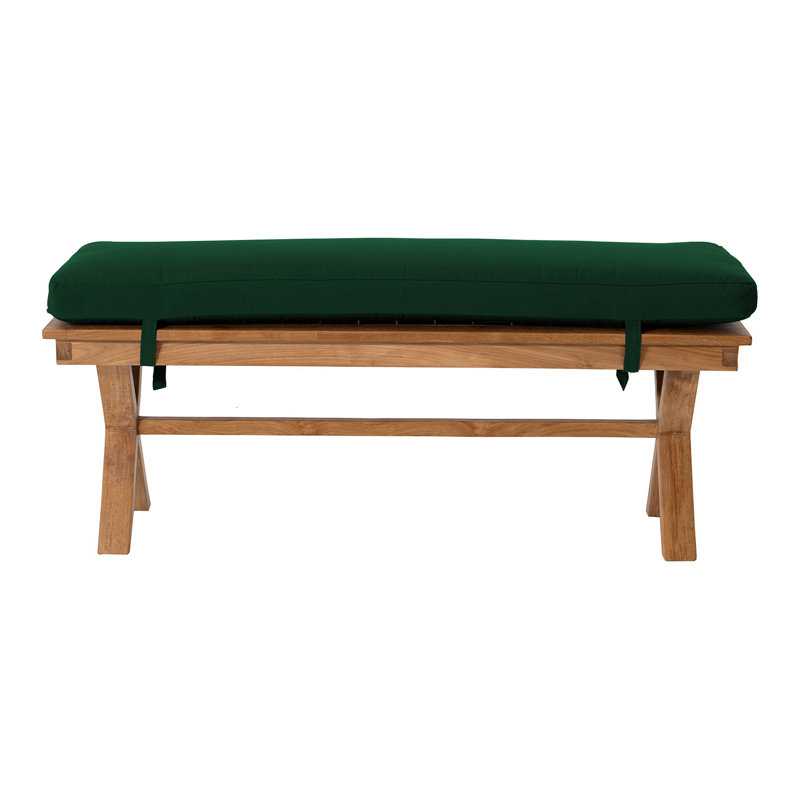Burra Outdoor Teak Bench, Forest Green