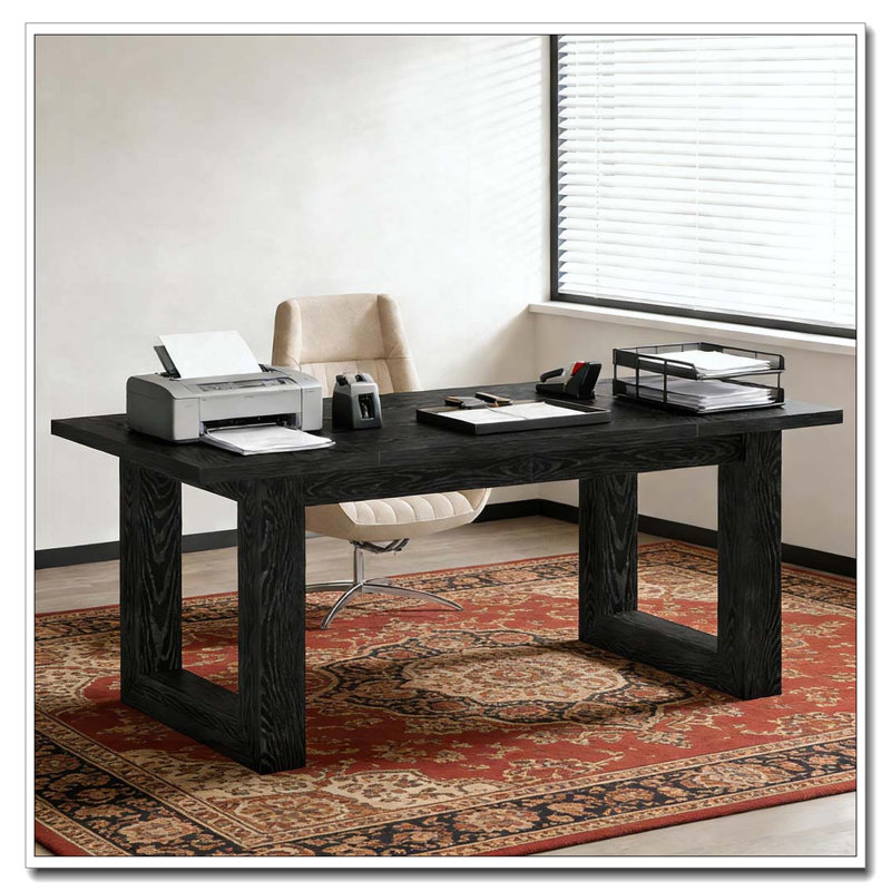 Bureau, bureau d'ordinateur, Noir