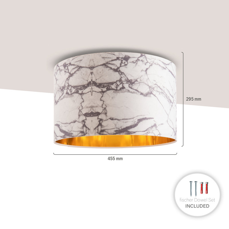 Trevethan Fabric Flush Ceiling Light