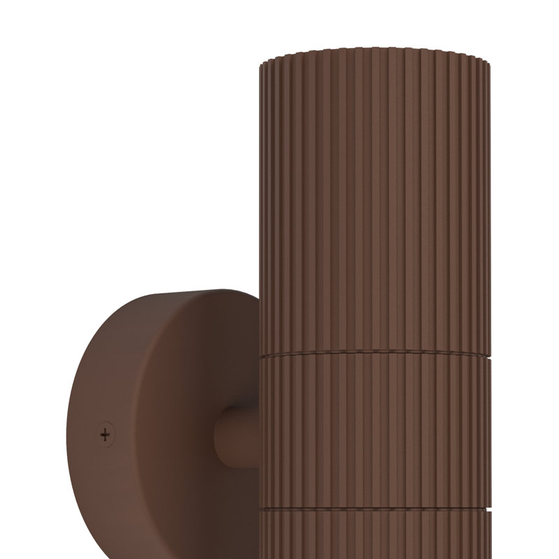 Satin Nickel Hardwired Outdoor Sconce, 20cm H x 11cm W x 6cm D, Multiple Directions
