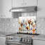 Carreau de dosseret coloré en verre trempé Bloomscape - décoration murale de cuisine-579277780