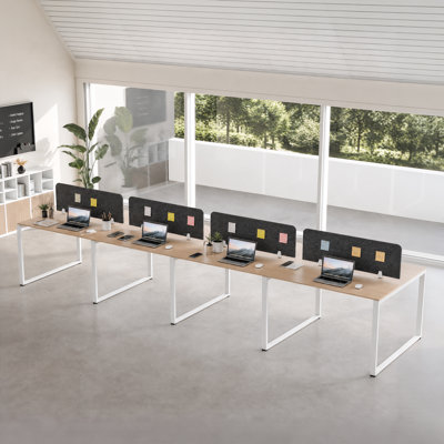 Okeysen 8 Person Modular Benching Workstation with Outlets