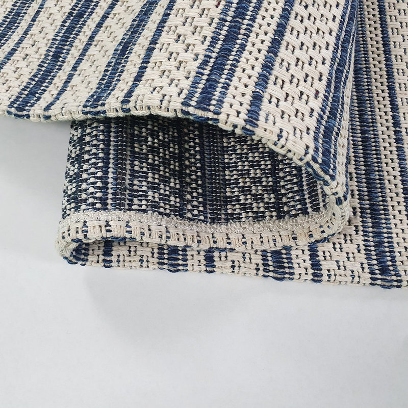 Culberson Striped Cotton Area Rug, Runner 75 x 300cm