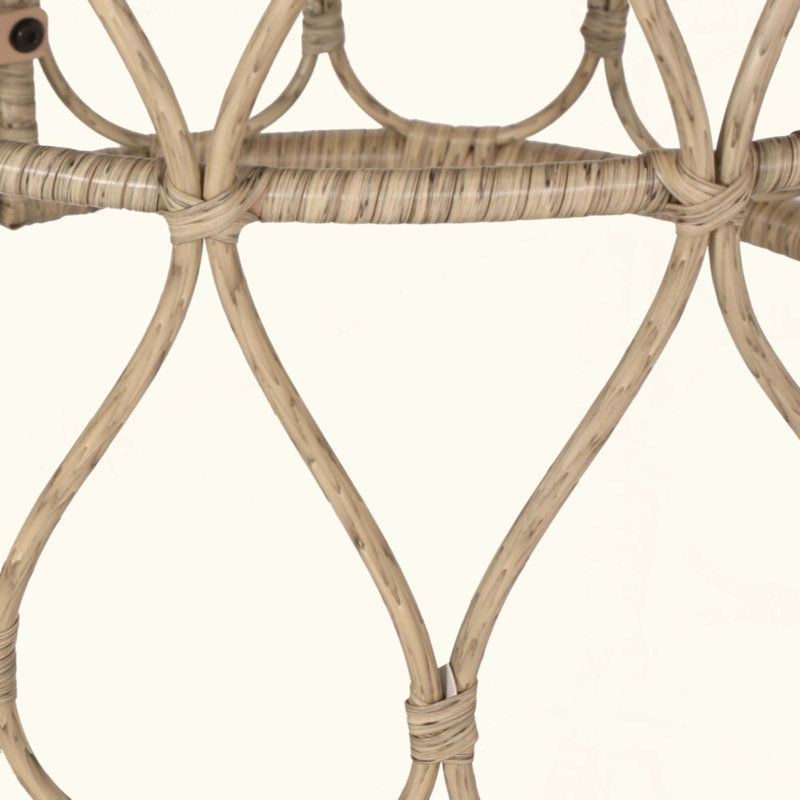Table d'appoint Boho-Inspired, H 18,5 po x l 19,75 po x P 19,75 po, Clair naturel