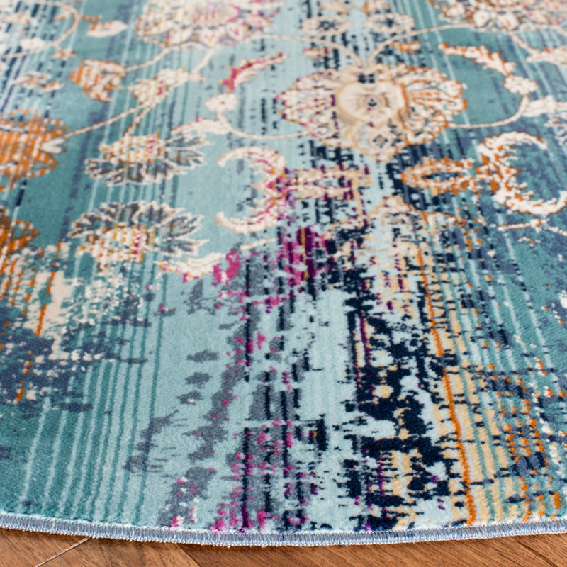Tolleson Performance Floral Rug, Round 6'7"