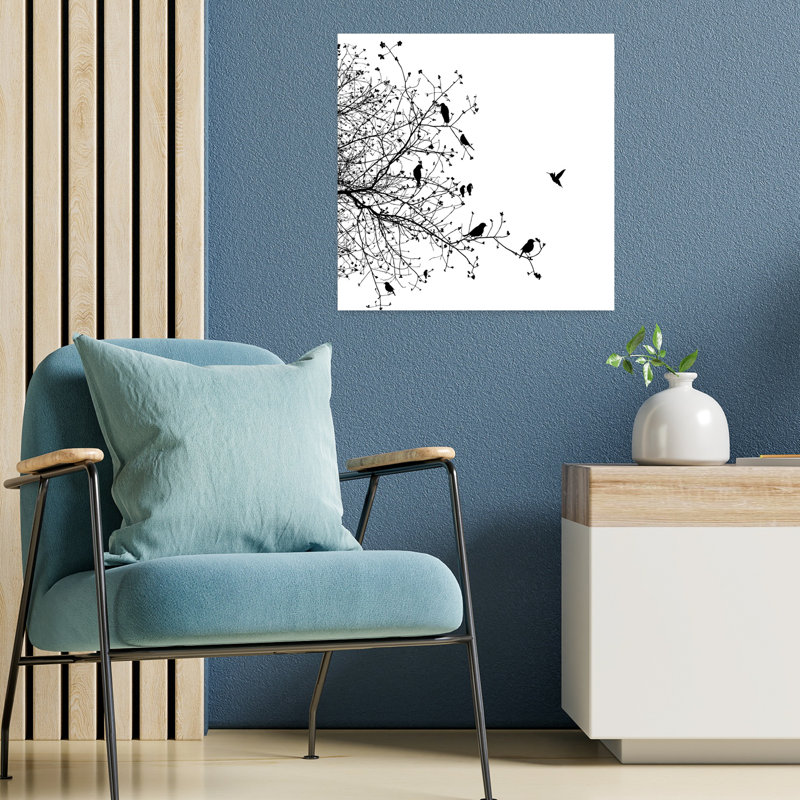 Oiseau I, art contemporain de la faune, H 18 po x l 18 po