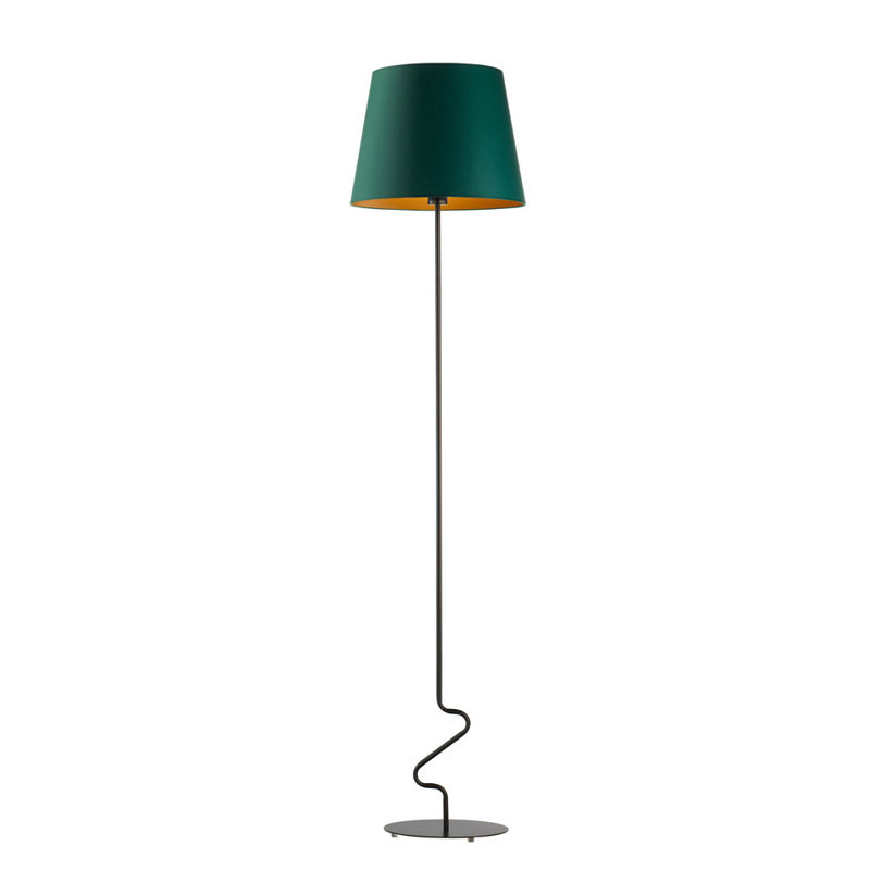 Abhinab 174cm Traditional Floor Lamp, Green, Black