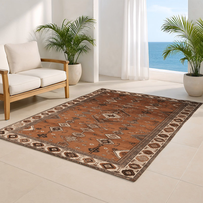 Tapis d'intérieur et d'extérieur brun Persian, Rectangulaire 2 pi x 3 pi