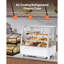 Vitrine réfrigérée, vitrine de comptoir à pâtisserie de 3,5 pi³ / 100 L, réfrigérateur à gâteau commercial à 2 niveaux avec éclairage DEL, refroidissement TURBO, refroidissement à l'air sans givre, pour la boulangerie et la pâtisserie