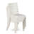 Dining Room Chair set of 2 with Cream Polyester Fabric and upholstered back Antique White Finish-176074148-176074149