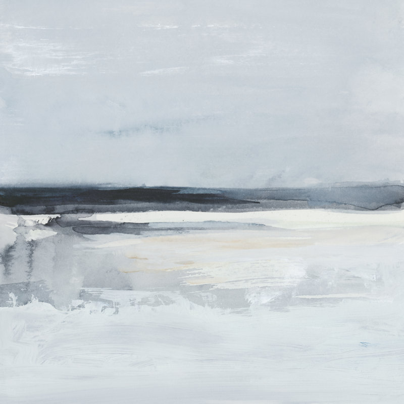 Inky Coastline I by Victoria Barnes - Wrapped Canvas Painting, 30cm H x 30cm W x 3.8cm D