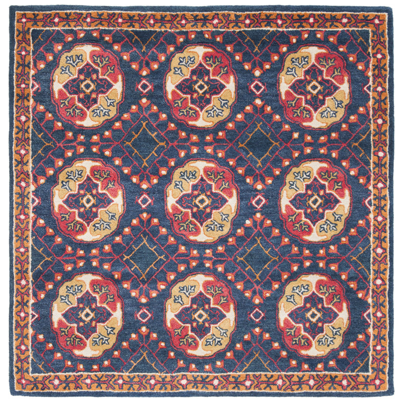 Heritage Hand Tufted Wool Oriental Rug, Square 6'