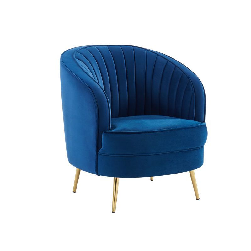 Agridaki Velvet Armchair, Blue Velvet