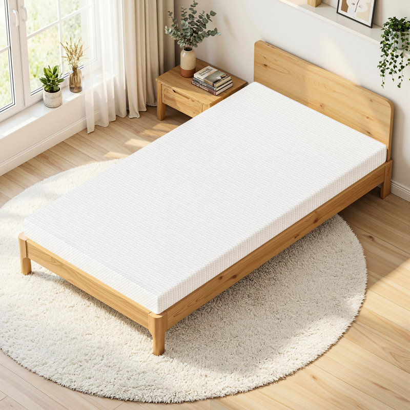 Matelas en mousse viscoélastique de refroidissement moyenne ferme dans une boîte avec housse amovible, 8", Lit simple