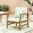 Wood Outdoor Chair With Classic Slat Panelling, 400 Lb Capacity Patio Stylish Panels, 33.19 Height Opt-1954510734