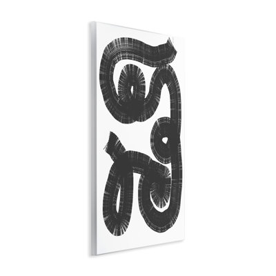 Plaque murale en spirale noire et blanche, design par Anna Lischenko
