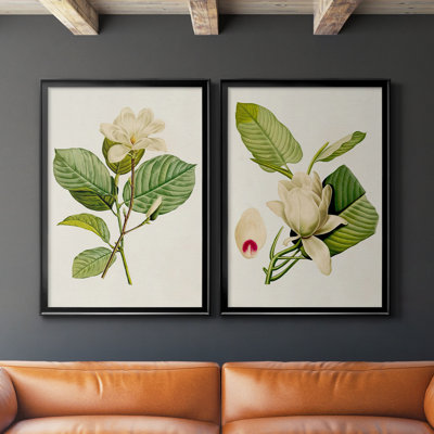 " Magnolia Flowers I " 2 - Pieces