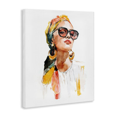 Stylish Woman with Headwrap Canvas, design by Svetlana Aleynikova