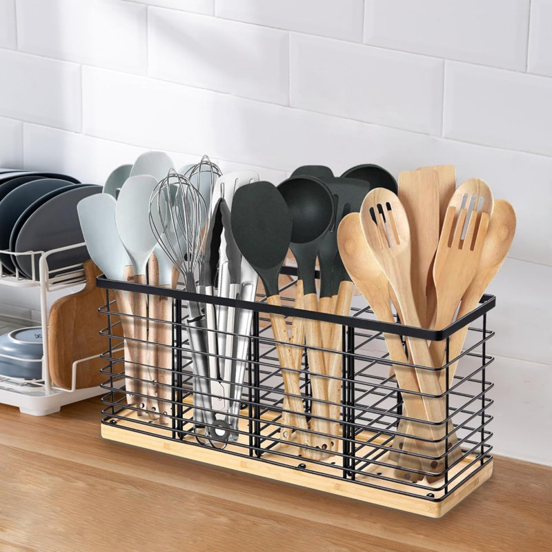 Metal Rectangle Flatware Caddy