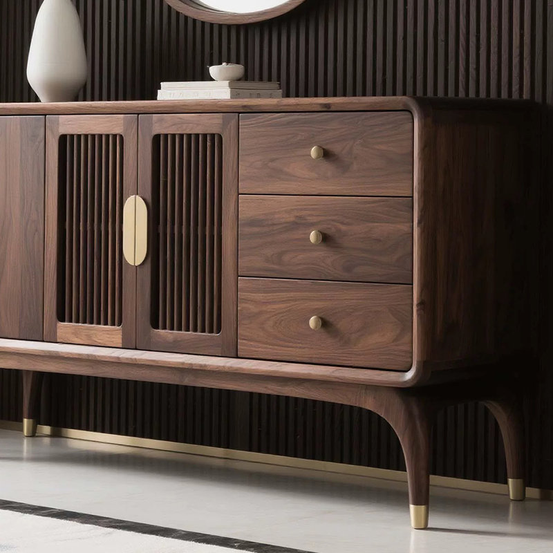 Buffet de luxe rétro de style américain, H 31,5 po x l 51,1 po x P 15,7 po