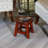Carved Wooden Step Stool