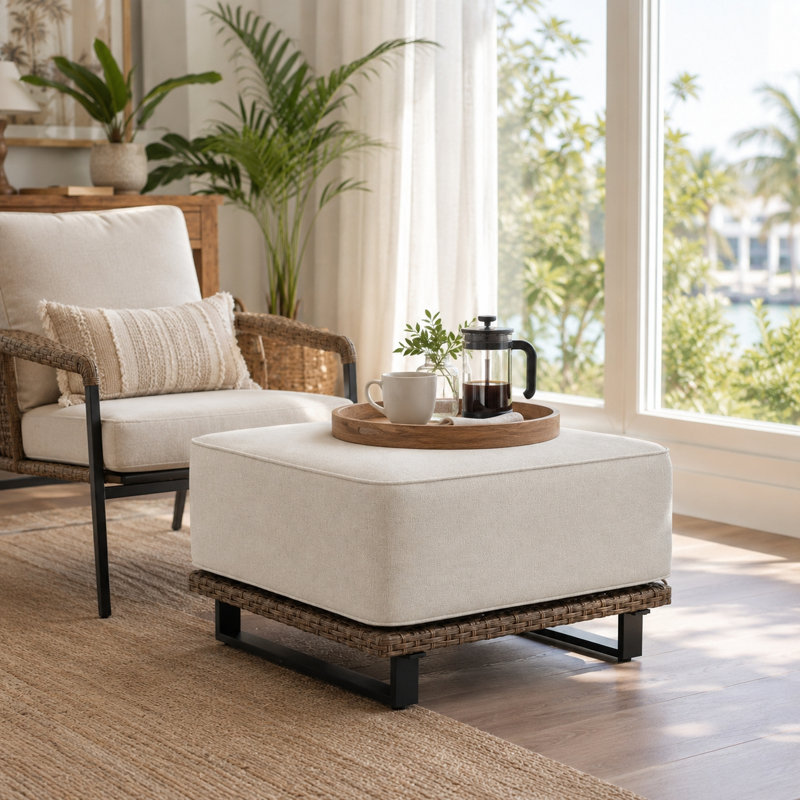 Patio Ottomans For Conversation Sofa Set (Set of 2)
