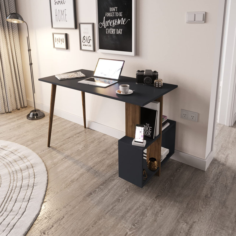 Truman Writing Desk, Anthracite, Anthracite/Walnut